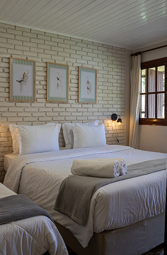 Quarto decorado para pacote romântico